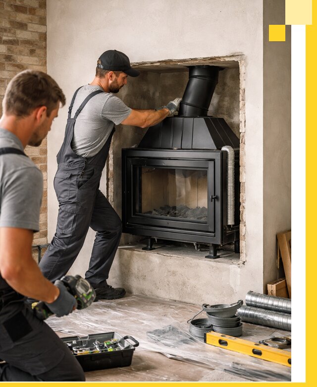 Установка каминных топок в Киржаче: монтаж, подключение