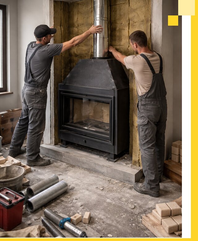 Изготовление и монтаж закрытых каминов в Киржаче под ключ