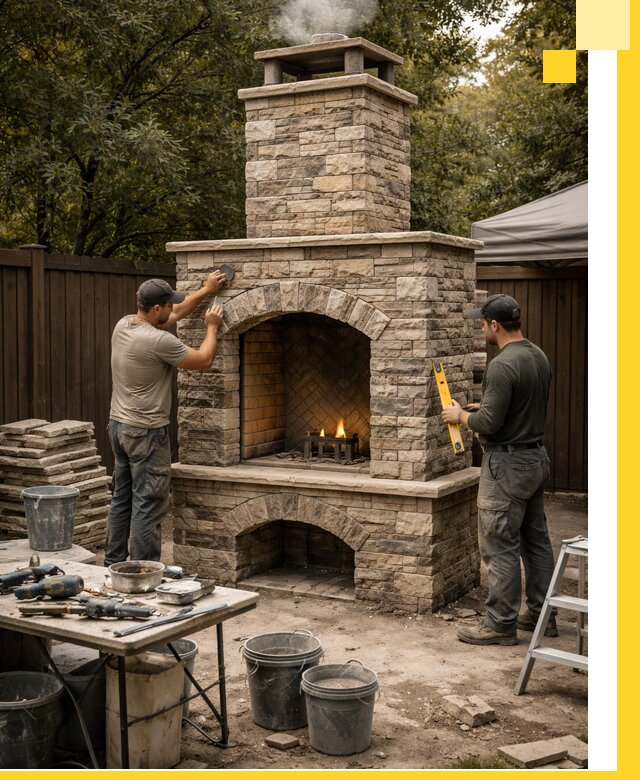 Проектирование и установка уличных каминов в Киржаче