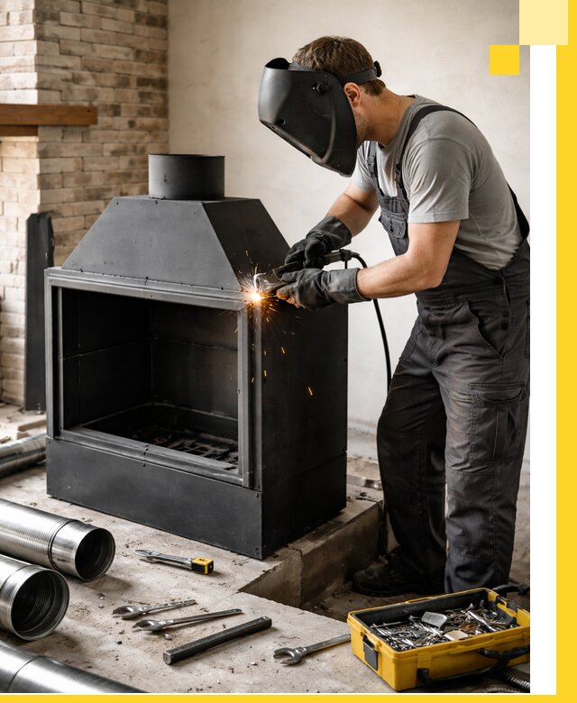 Продажа и установка металлических каминов в Киржаче под ключ