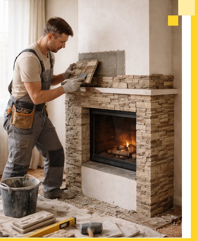 Изготовление и монтаж каминов для дома под ключ в Киржаче