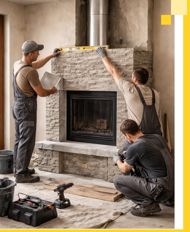 Профессиональный монтаж каминов под ключ в Киржаче для дома