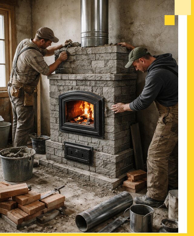 Производство, поставка и монтаж дровяных печей в Киржаче