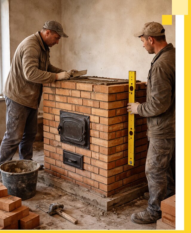 Отопительные печи под ключ в Киржаче, установка и сборка