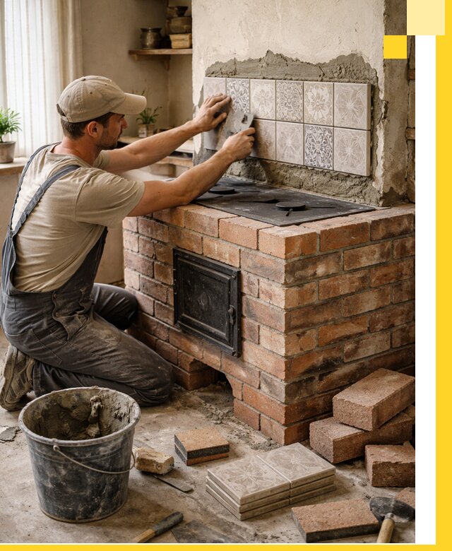 Печи с плитой на заказ монтаж гарантия и сервис в Киржаче