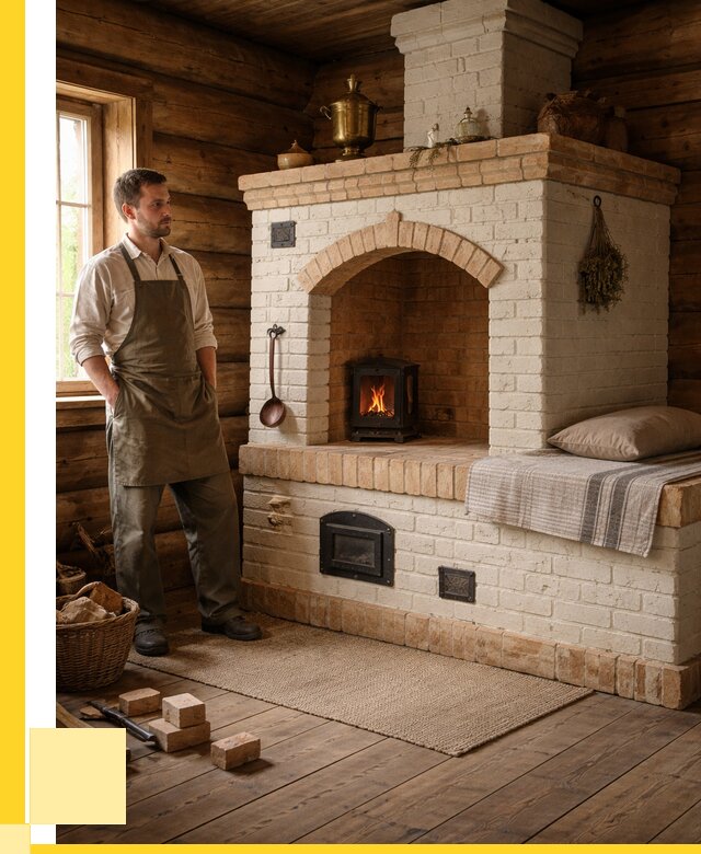 Русские печи с лежанкой под ключ в Киржаче от 154650 р. ЭриданКрж