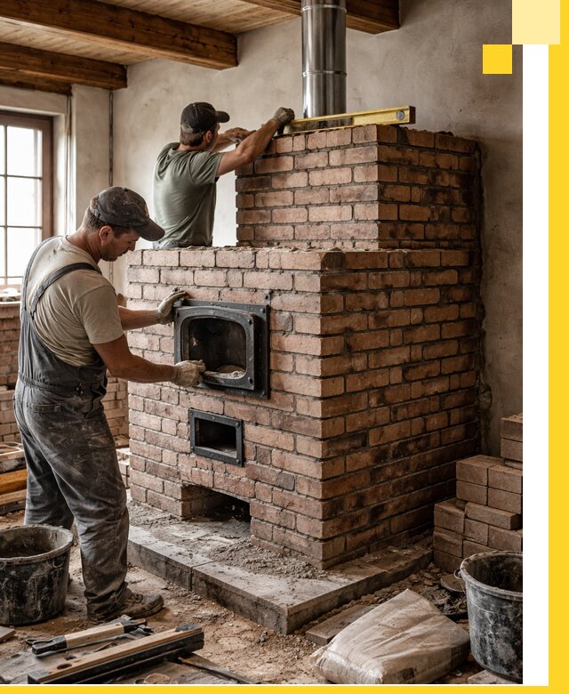 Печи для загородного дома под ключ в Киржаче — монтаж и сервис