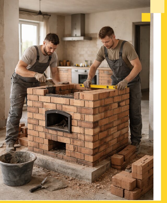 Установка и монтаж печей в частном доме в Киржаче под ключ