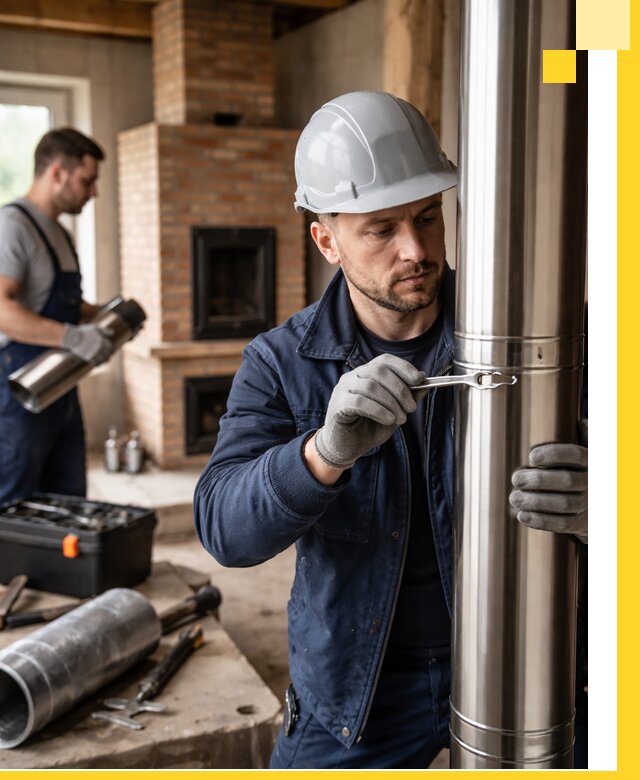 Профессиональный монтаж дымоходов для печей в Киржаче