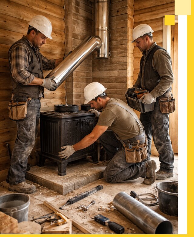 Профессиональный монтаж банных печей и дымоходов в Киржаче