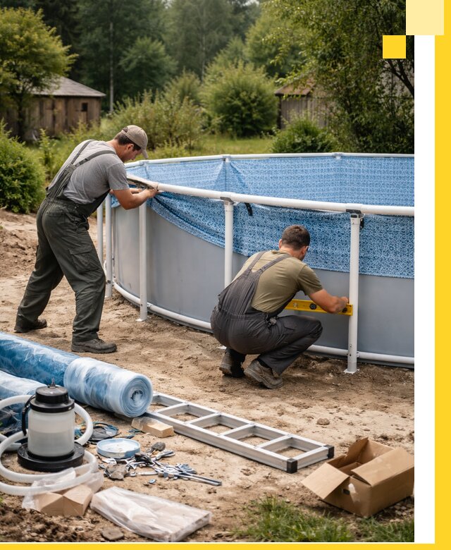 Установка и монтаж каркасных бассейнов в Киржаче под ключ