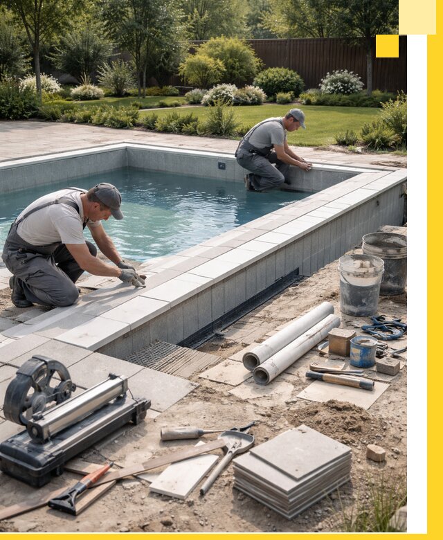 Строительство открытых бассейнов под ключ в Киржаче профессионально