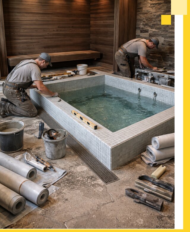 Установка и строительство бассейнов для сауны в Киржаче