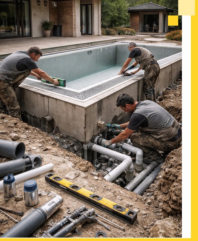 Строительство переливных бассейнов в Киржаче под ключ