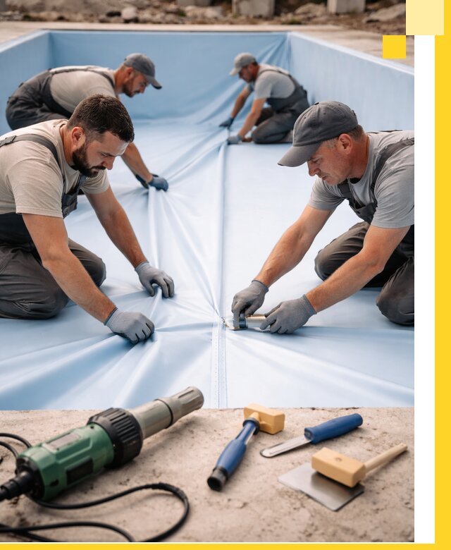 ПВХ пленка для бассейнов с монтажом и гарантией в Киржаче