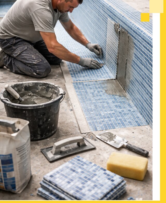 Укладка и ремонт мозаики для бассейнов под ключ в Киржаче