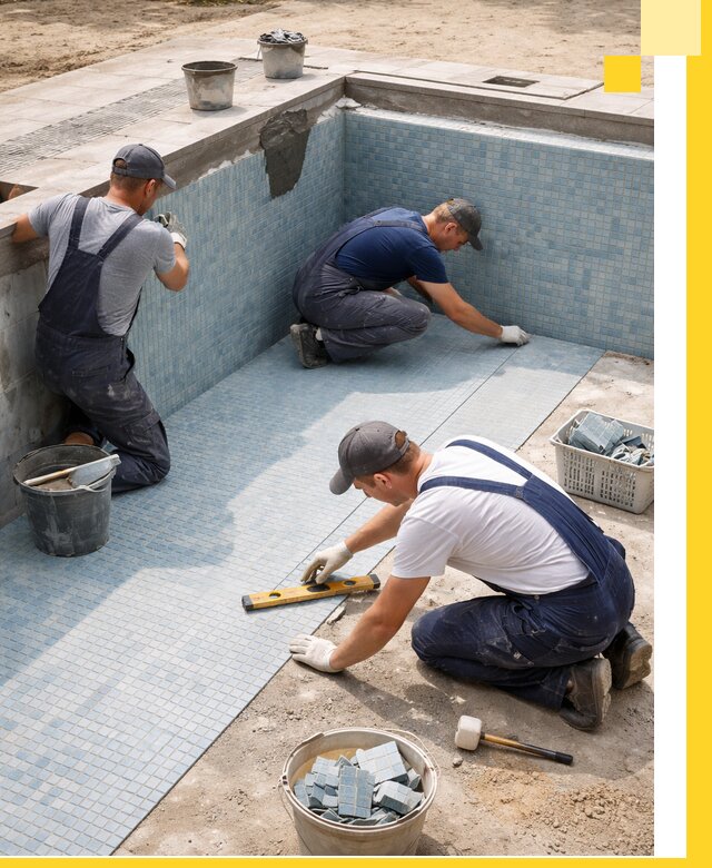 Укладка и установка плитки для бассейнов под ключ в Киржаче