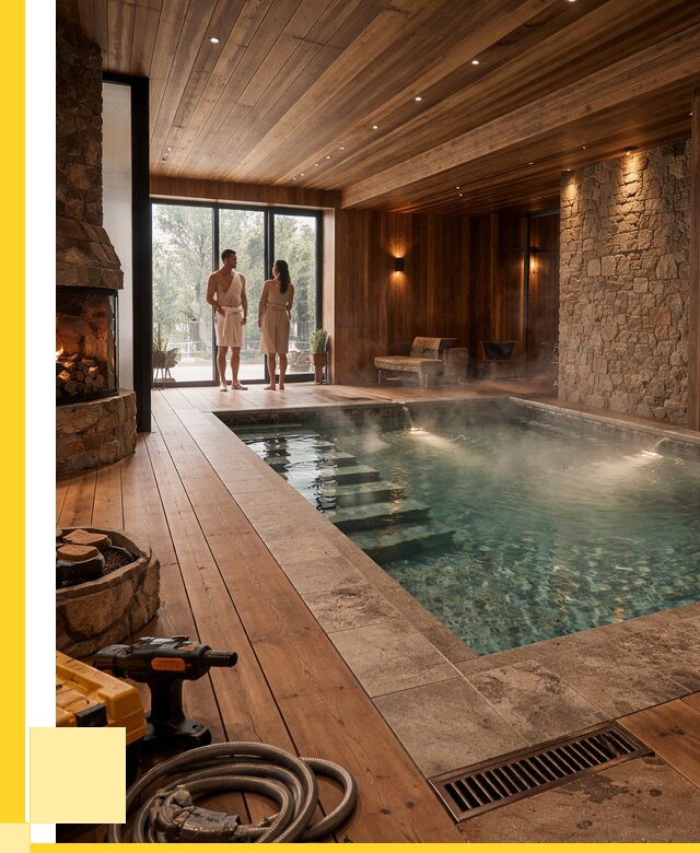 Проекты бань с бассейном под ключ в Киржаче от 77325 р., ЭриданКрж