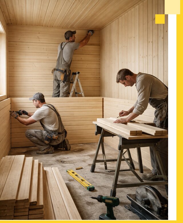 Обшивка саун в Киржаче из натуральной древесины под ключ