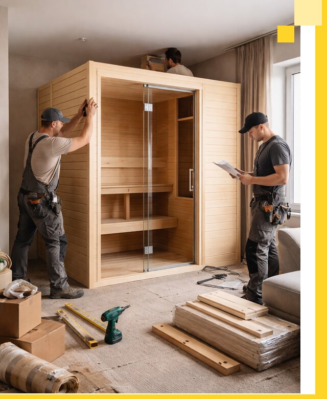 Установка и благоустройство саун в квартире в Киржаче