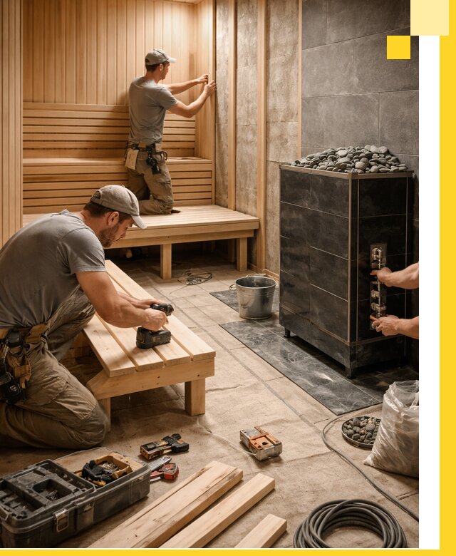 Дизайн и строительство интерьерных саун под ключ в Киржаче