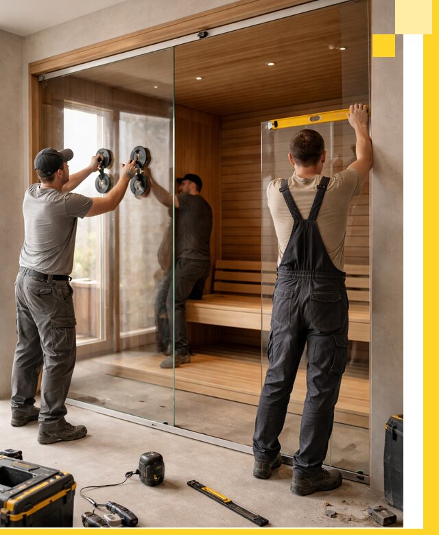 Производство и монтаж стеклянных саун под ключ в Киржаче