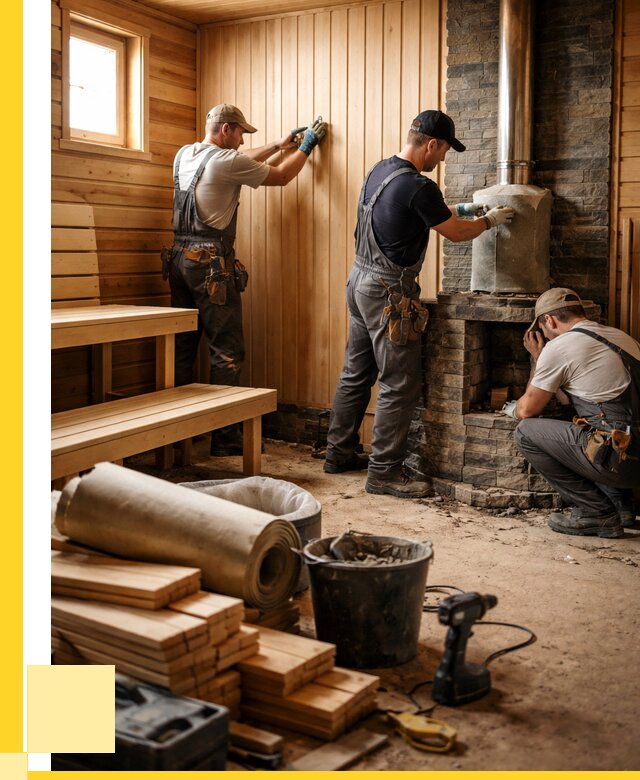 Ремонт бань под ключ в Киржаче от 46395 р. | ЭриданКрж