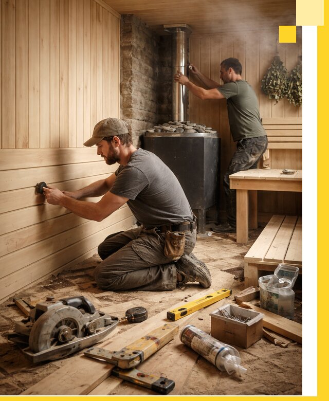 Полное строительство и оснащение парных под ключ в Киржаче