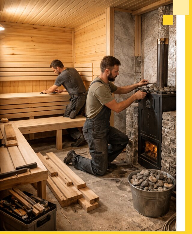 Дизайн и строительство интерьеров бань под ключ в Киржаче