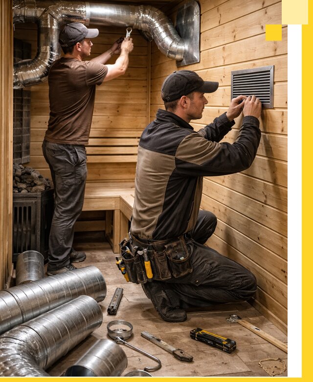 Проектирование и монтаж вентиляции бани в Киржаче под ключ