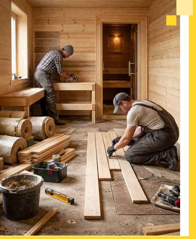 Индивидуальный проект бани с комнатой отдыха под ключ в Киржаче