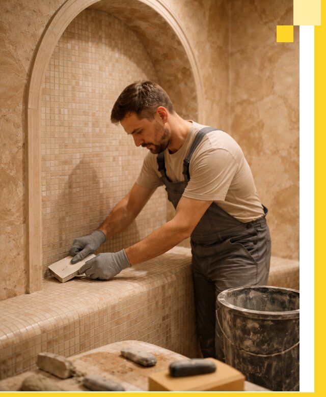 Профессиональная отделка хамамов с мозаикой под ключ в Киржаче