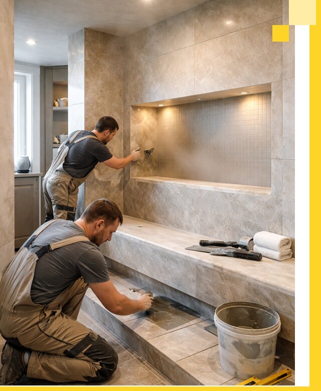 Профессиональное строительство хамама в квартире в Киржаче