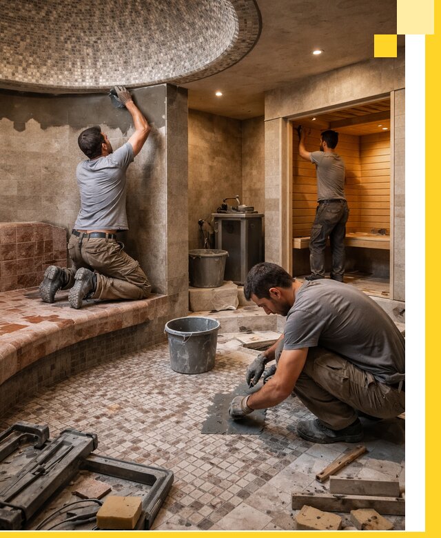 Проект и строительство хамама бани и сауны под ключ в Киржаче